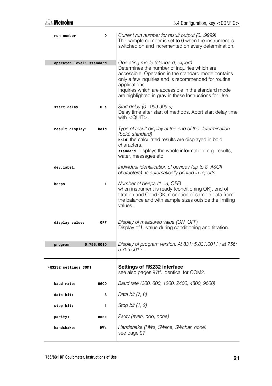 Metrohm 756 KF Coulometer User Manual | Page 29 / 163