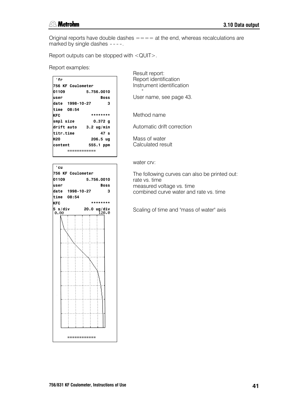 Metrohm 756 KF Coulometer User Manual | Page 49 / 163