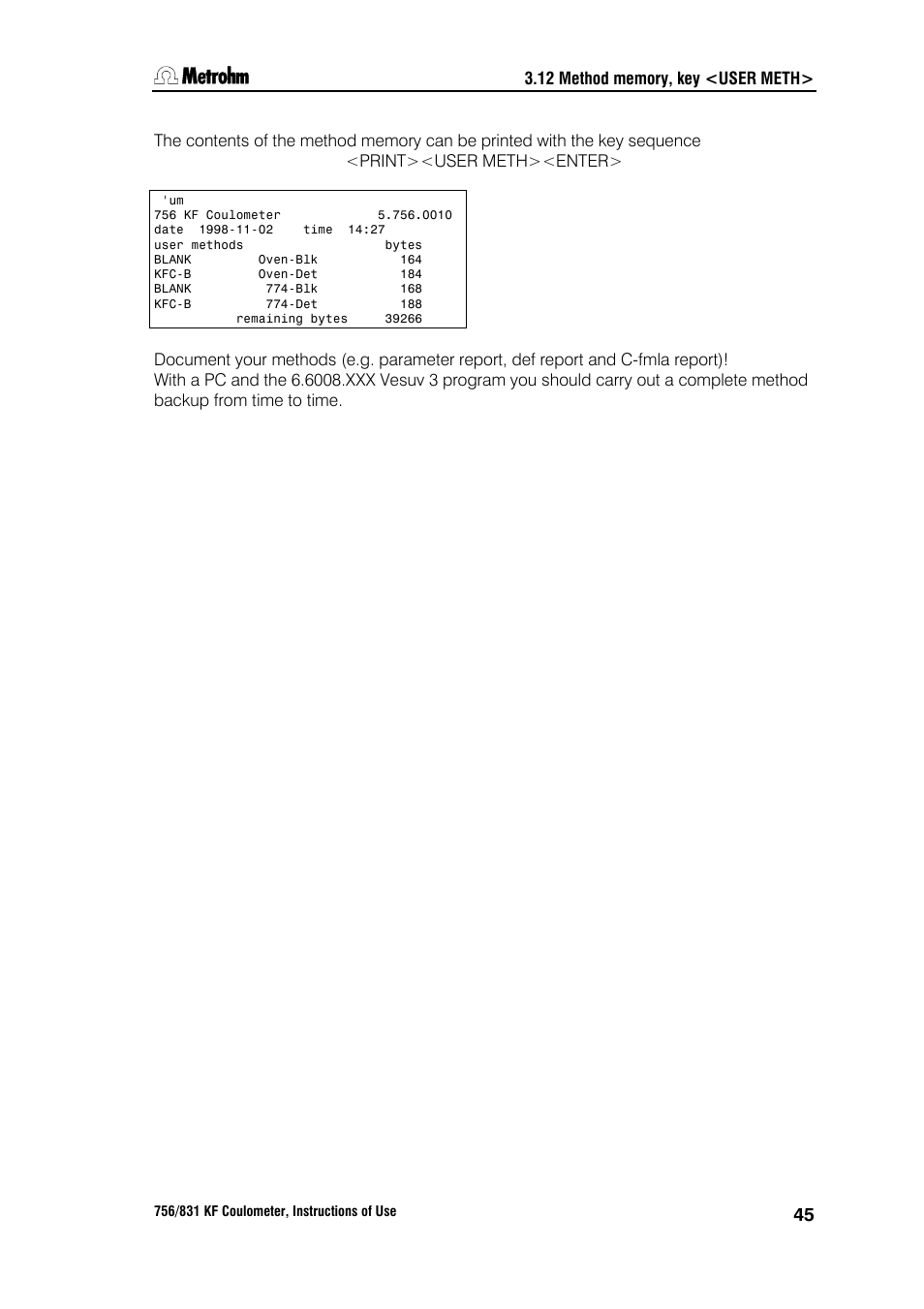 Metrohm 756 KF Coulometer User Manual | Page 53 / 163