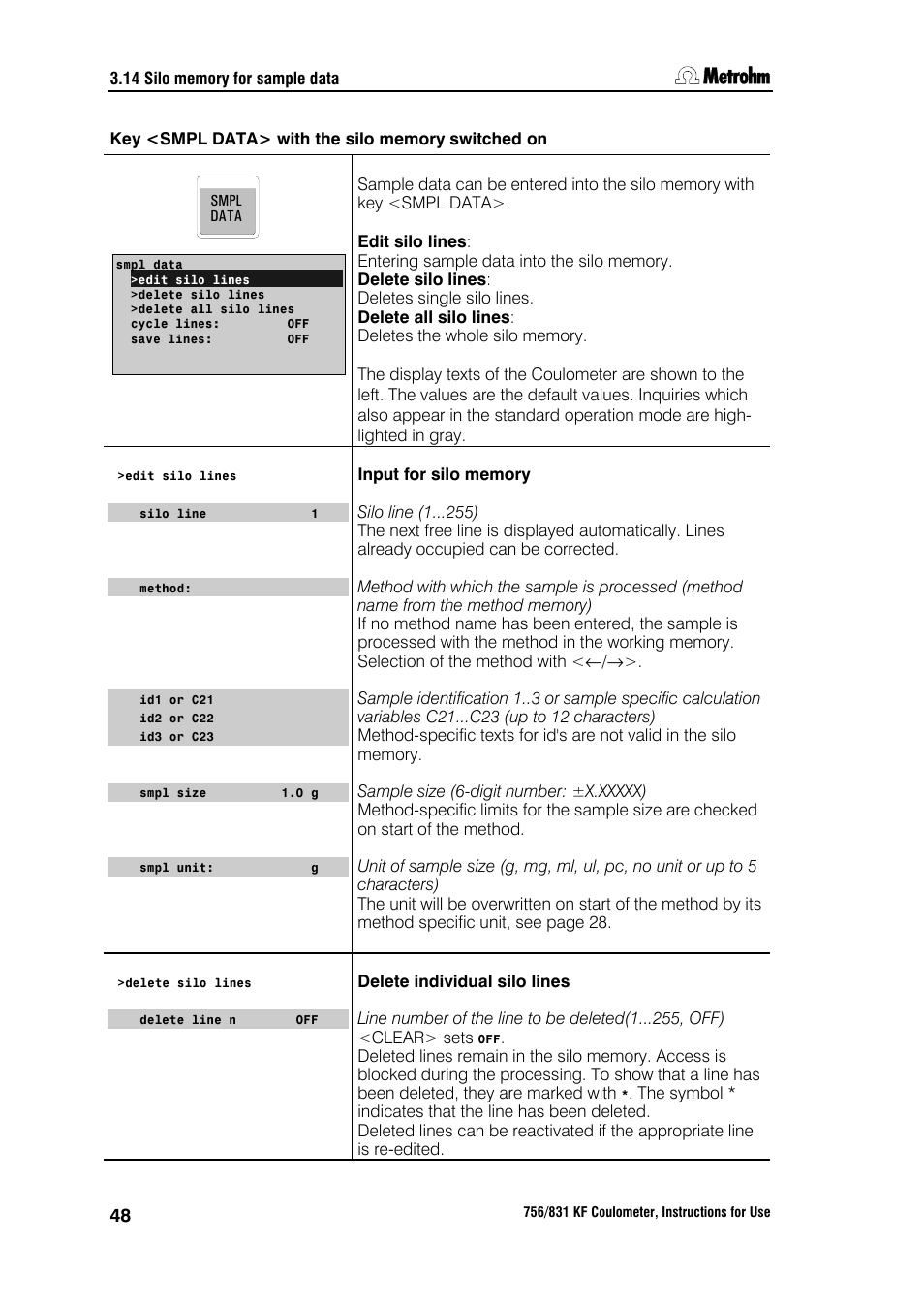 Metrohm 756 KF Coulometer User Manual | Page 56 / 163