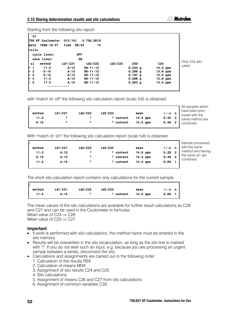 Metrohm 756 KF Coulometer User Manual | Page 60 / 163