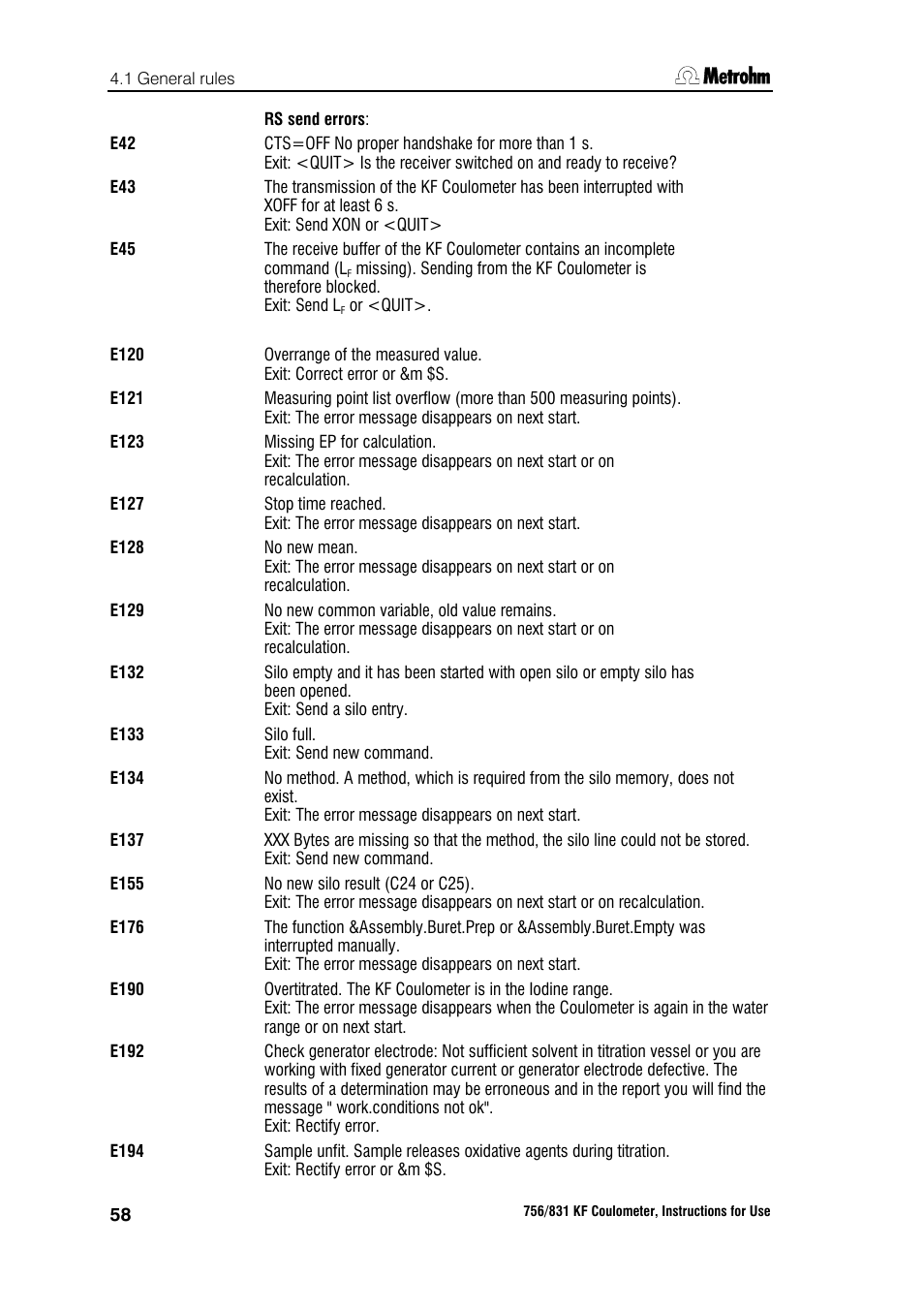 Metrohm 756 KF Coulometer User Manual | Page 66 / 163