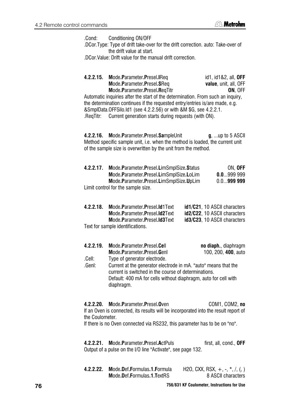 Metrohm 756 KF Coulometer User Manual | Page 84 / 163