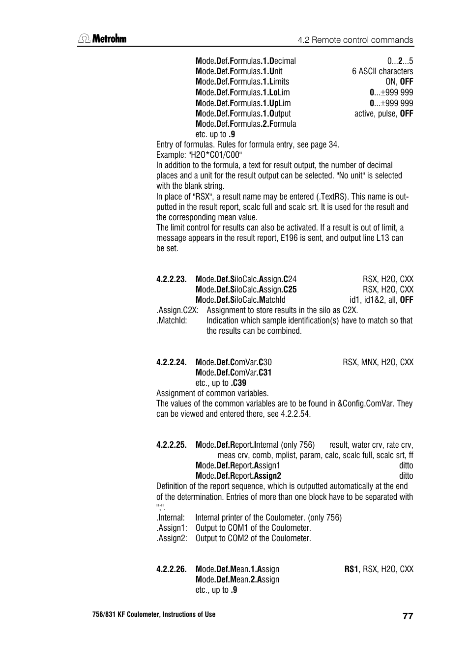 Metrohm 756 KF Coulometer User Manual | Page 85 / 163