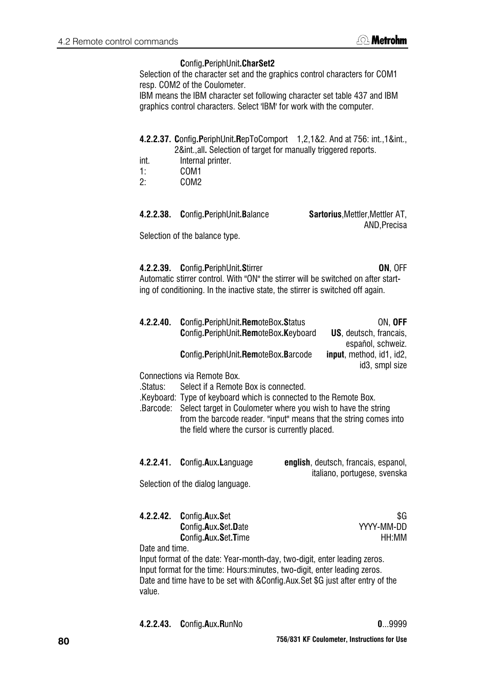 Metrohm 756 KF Coulometer User Manual | Page 88 / 163