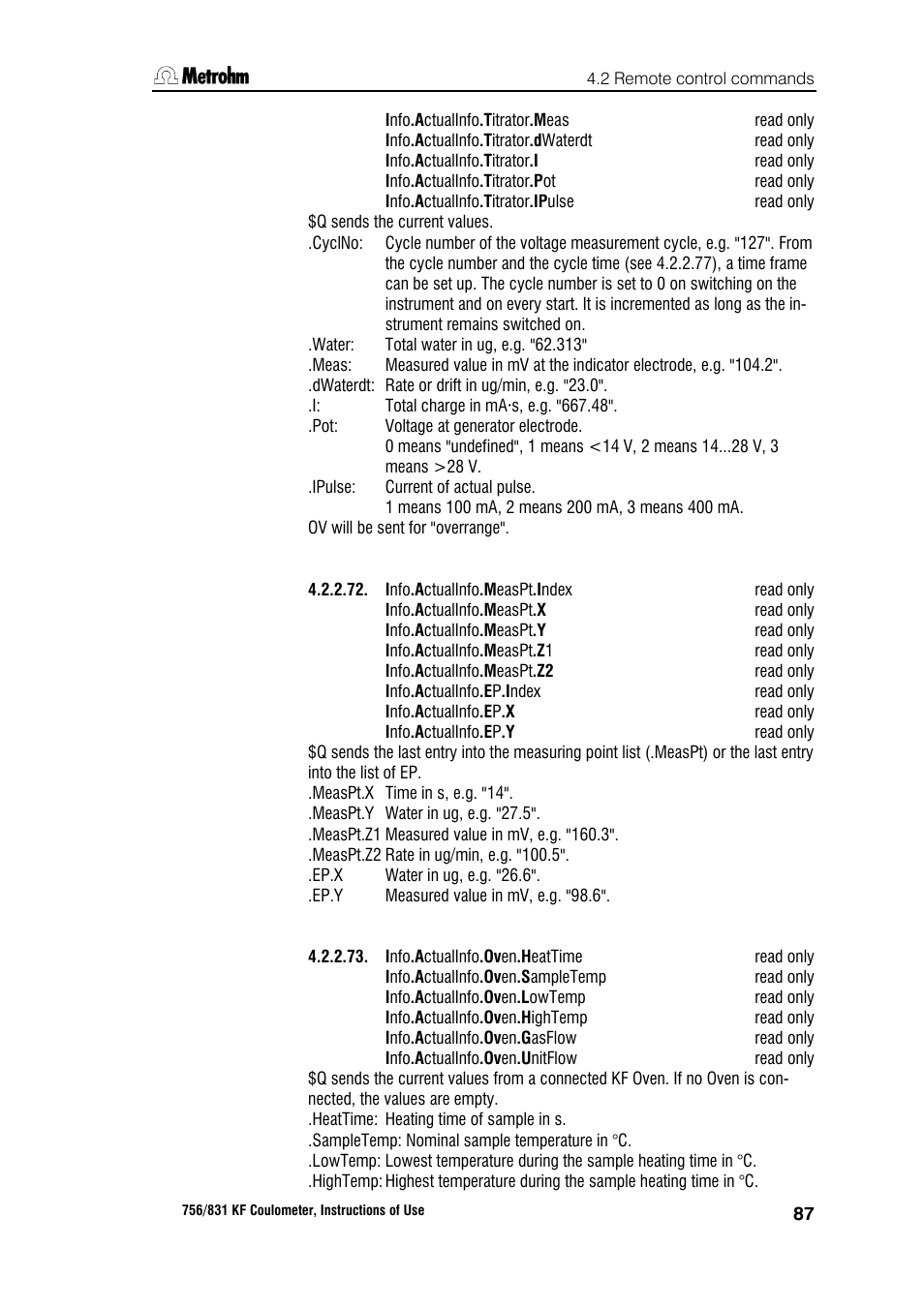 Metrohm 756 KF Coulometer User Manual | Page 95 / 163