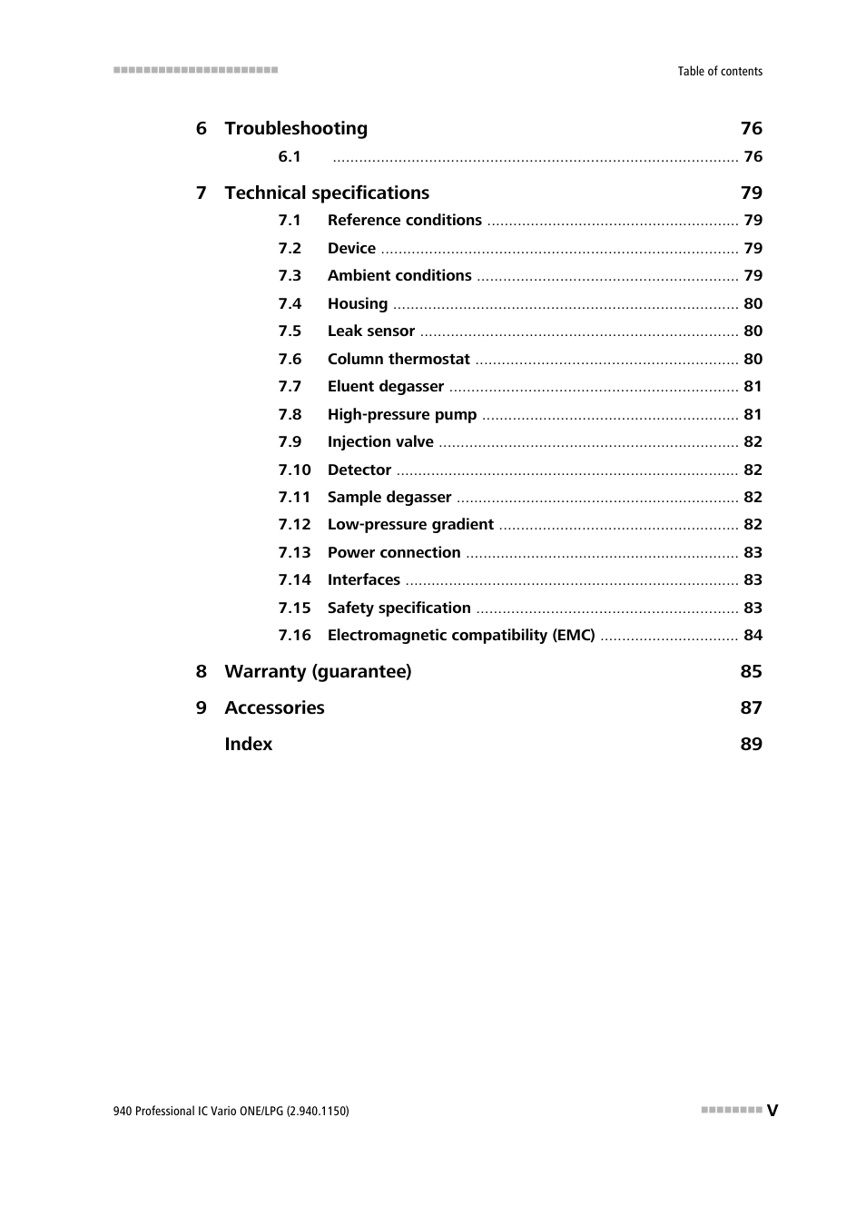 Metrohm 940 Professional IC Vario ONE/LPG User Manual | Page 7 / 98