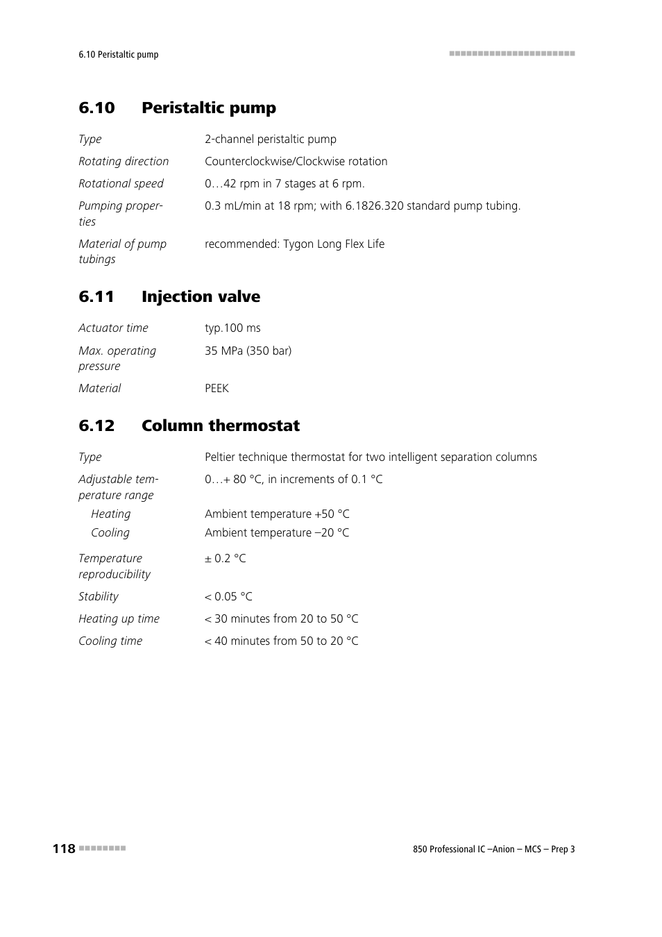 10 peristaltic pump, 11 injection valve, 12 column thermostat | Metrohm 850 Professional IC Anion MCS Prep 3 User Manual | Page 128 / 154