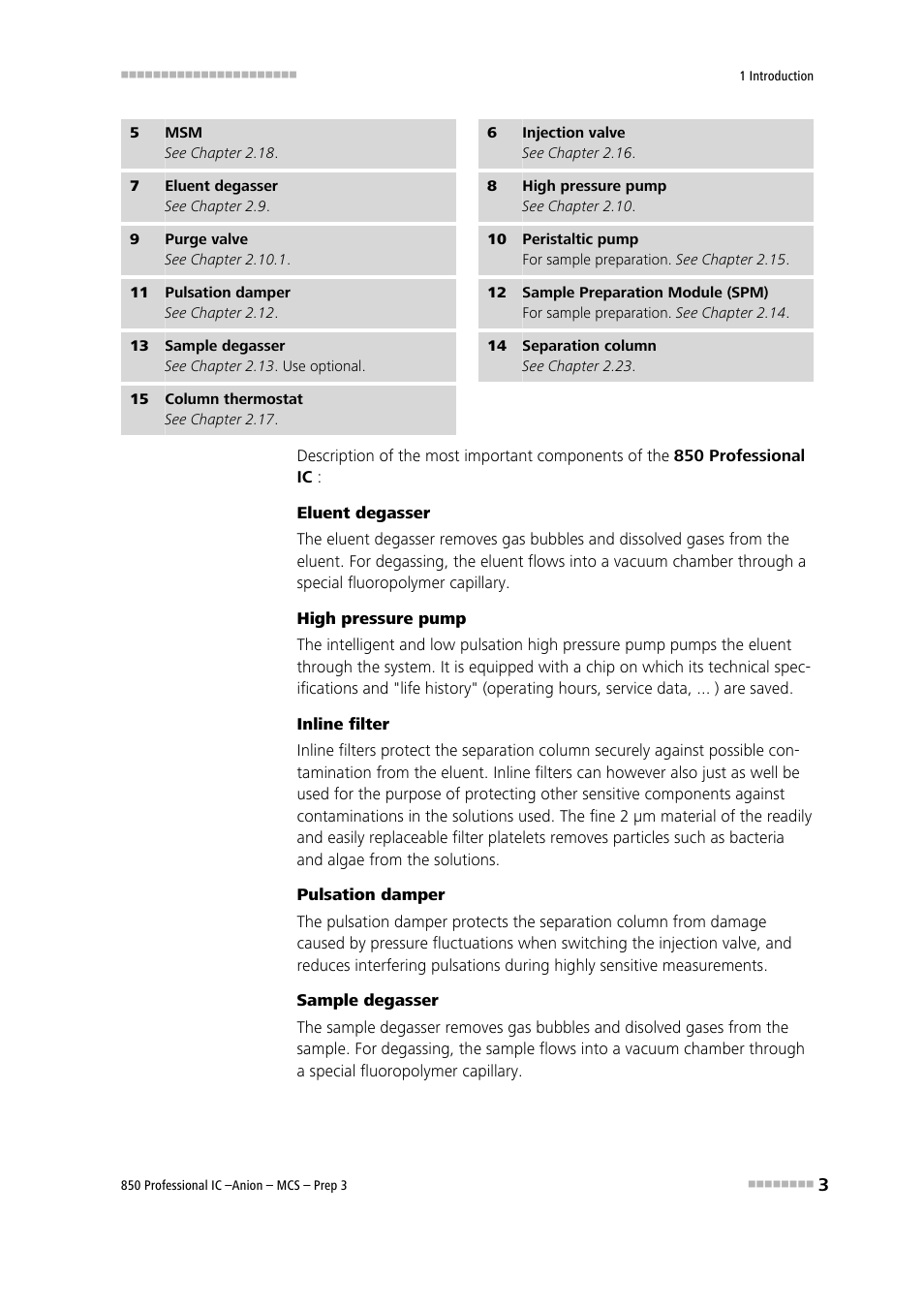 Metrohm 850 Professional IC Anion MCS Prep 3 User Manual | Page 13 / 154