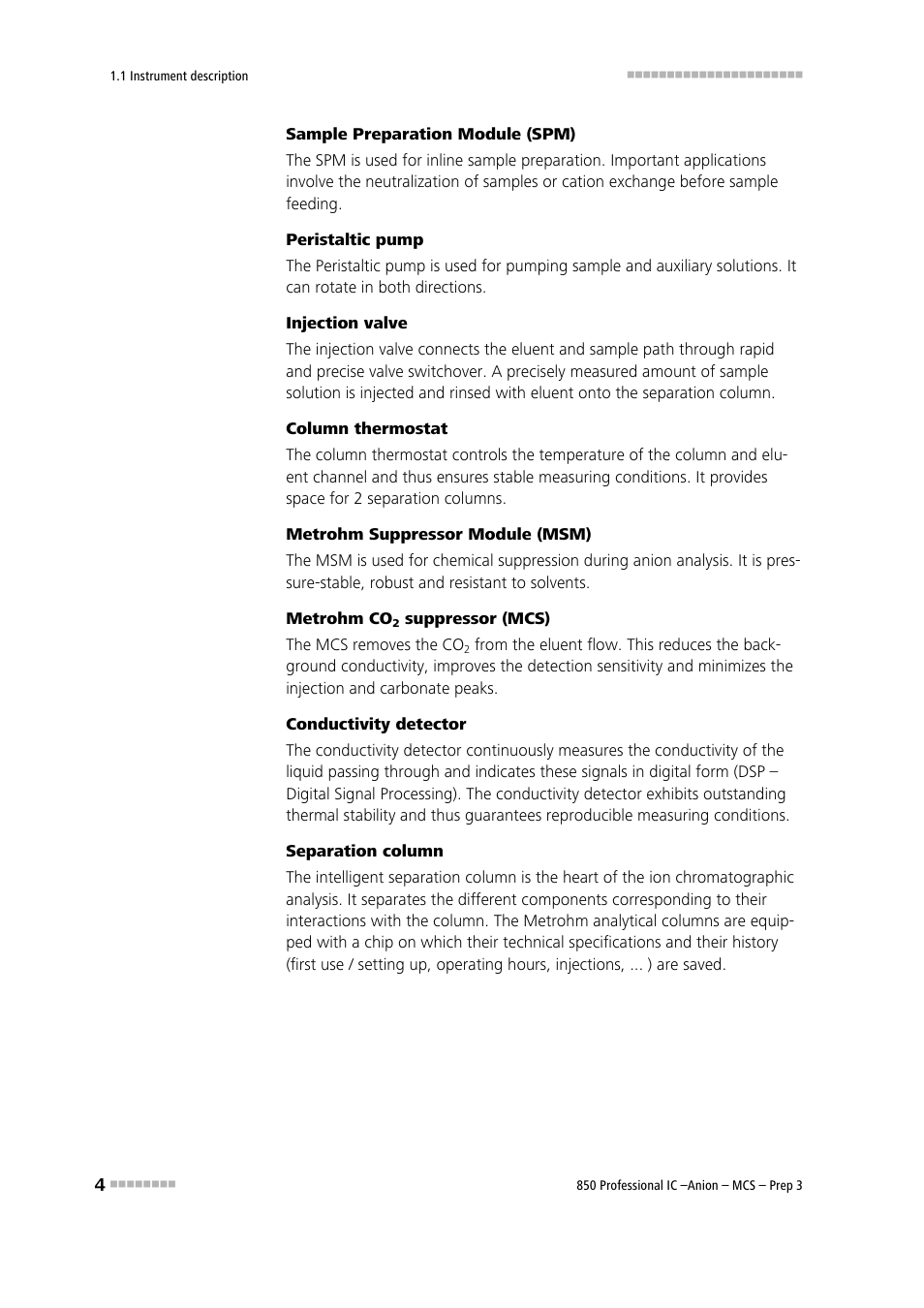 Metrohm 850 Professional IC Anion MCS Prep 3 User Manual | Page 14 / 154