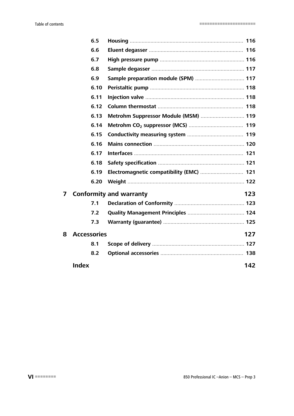 Metrohm 850 Professional IC Anion MCS Prep 3 User Manual | Page 8 / 154