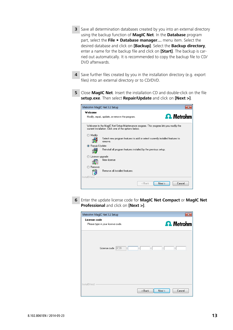 Metrohm MagIC Net 3.1 User Manual | Page 13 / 20