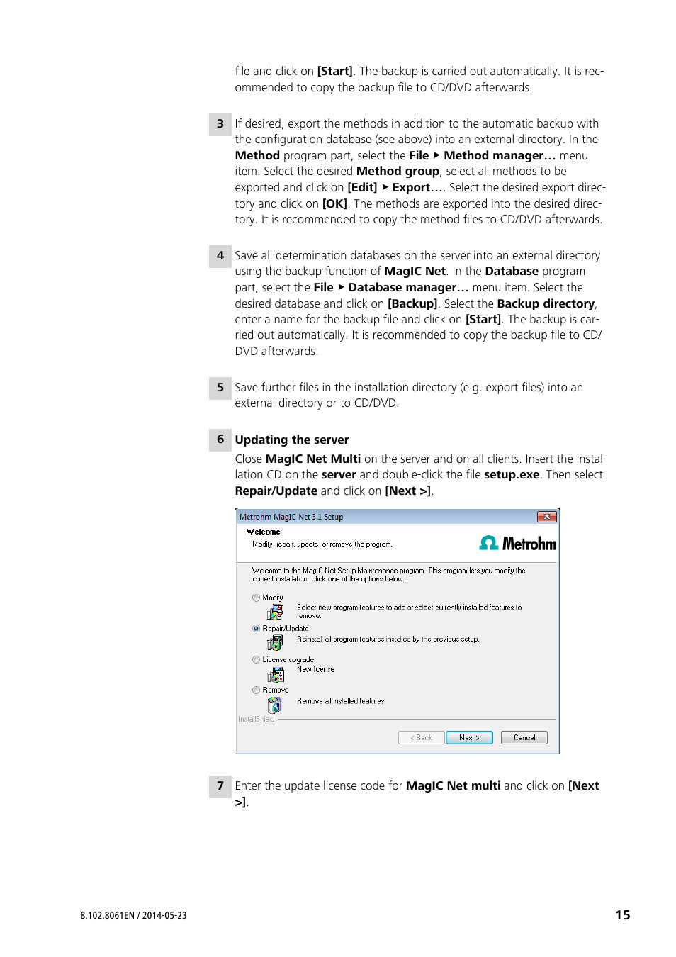 Metrohm MagIC Net 3.1 User Manual | Page 15 / 20