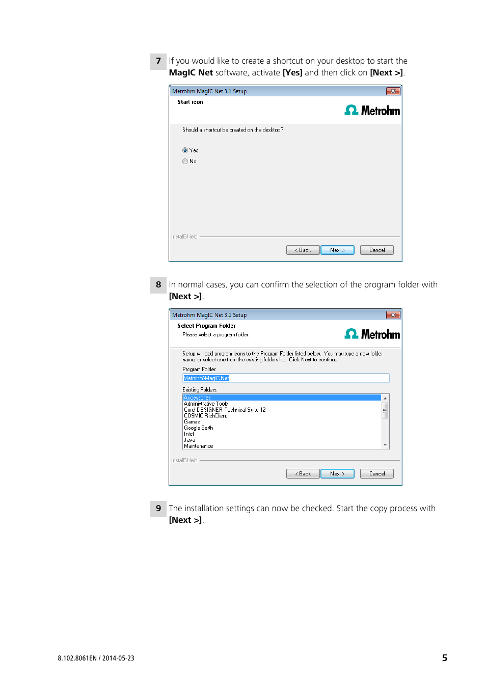 Metrohm MagIC Net 3.1 User Manual | Page 5 / 20