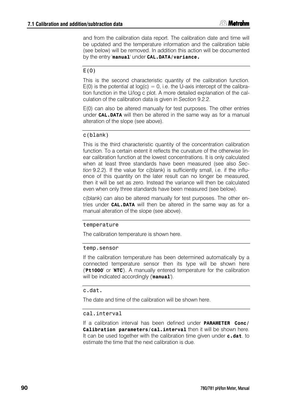 Metrohm 781 pH/Ion Meter User Manual | Page 100 / 177