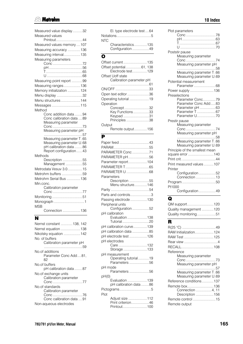 Metrohm 781 pH/Ion Meter User Manual | Page 175 / 177