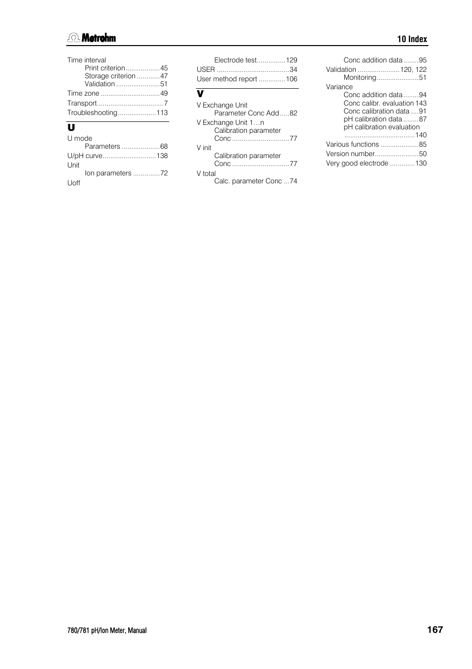 Metrohm 781 pH/Ion Meter User Manual | Page 177 / 177