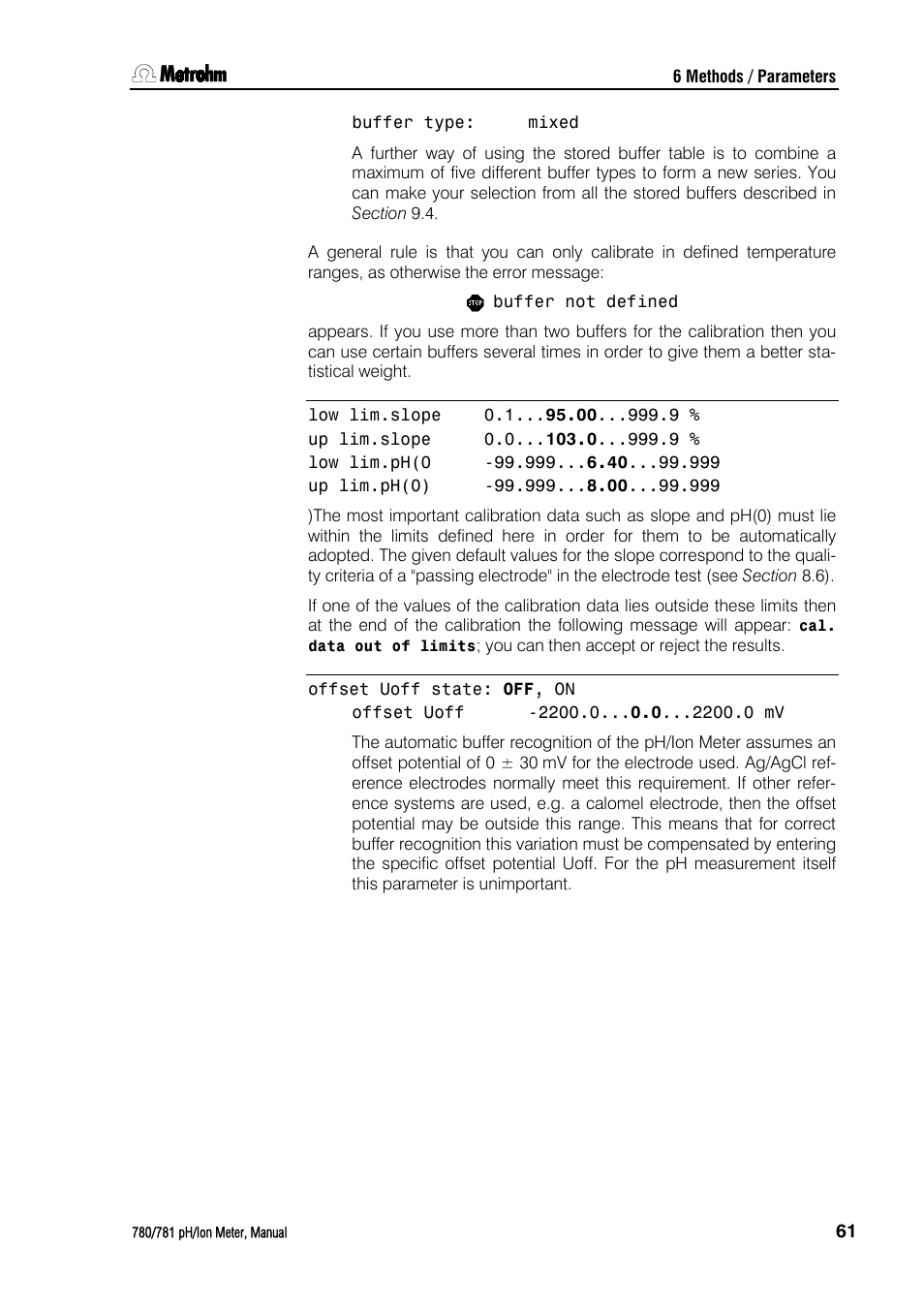 Metrohm 781 pH/Ion Meter User Manual | Page 71 / 177