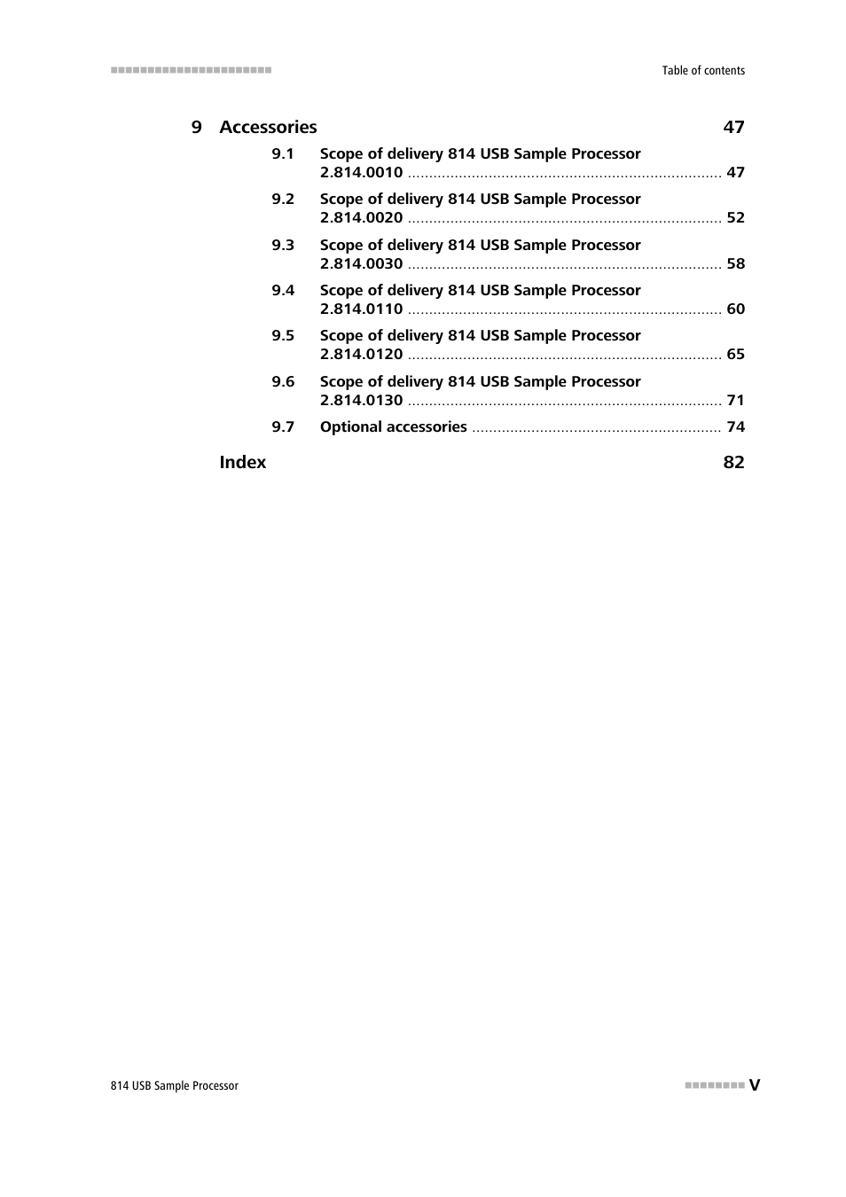 Metrohm 814 USB Sample Processor User Manual | Page 7 / 90