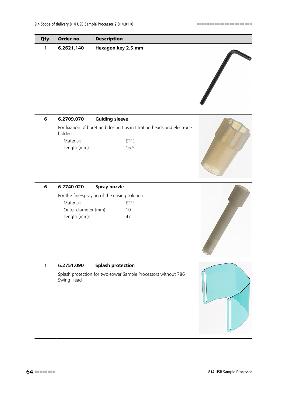Metrohm 814 USB Sample Processor User Manual | Page 72 / 90