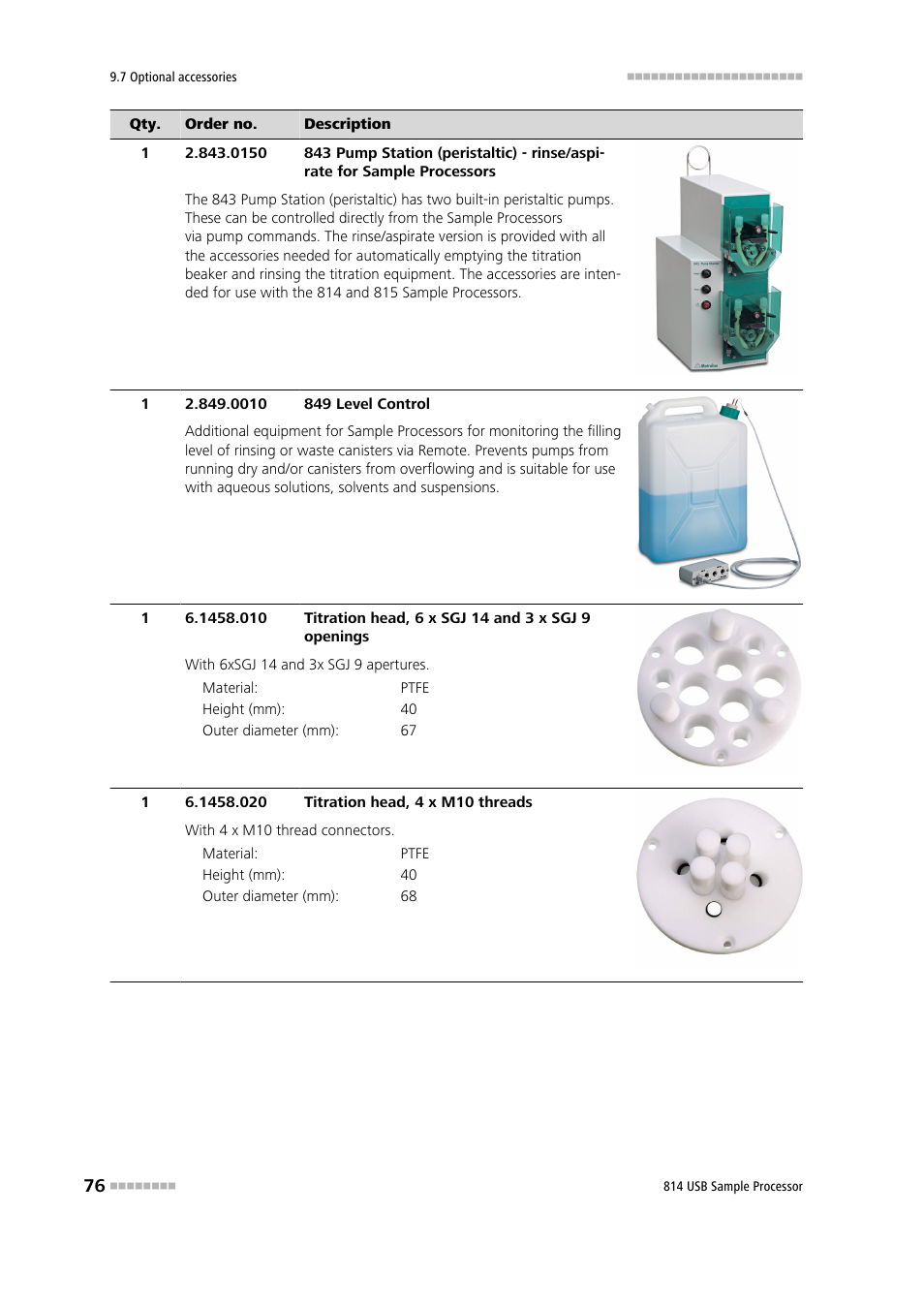 Metrohm 814 USB Sample Processor User Manual | Page 84 / 90