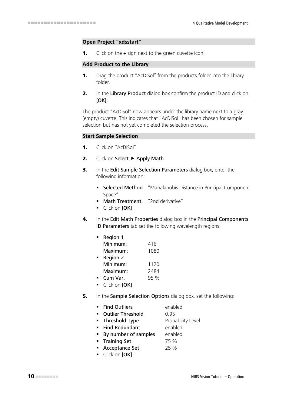 Click on the + sign next to the green cuvette icon, Click on “acdisol, Click on select ( apply math | Metrohm Vision – Tutorial User Manual | Page 17 / 40