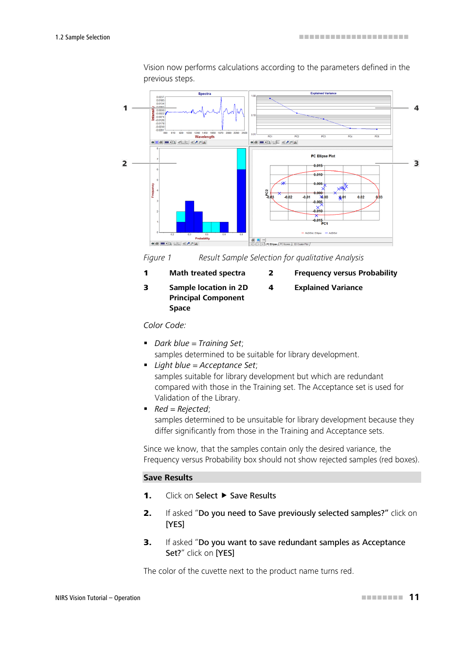 Click on select ( save results | Metrohm Vision – Tutorial User Manual | Page 18 / 40