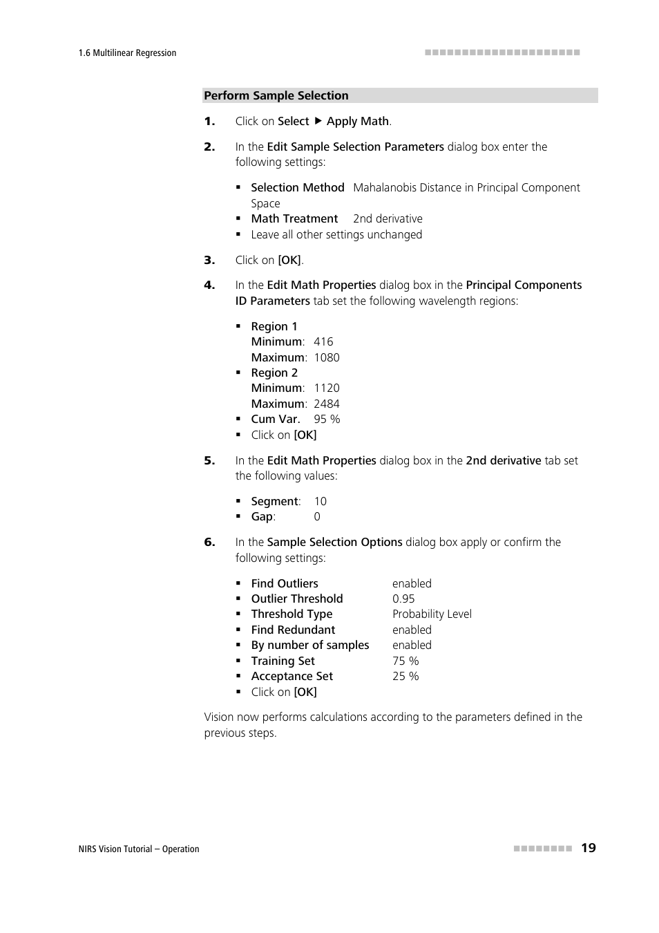 Click on select ( apply math, Click on [ok | Metrohm Vision – Tutorial User Manual | Page 26 / 40