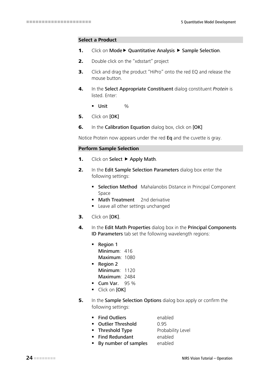 Double click on the “xdsstart” project, Click on [ok, Click on select ( apply math | Metrohm Vision – Tutorial User Manual | Page 31 / 40