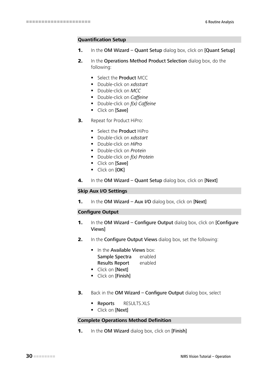 Repeat for product hipro, In the om wizard dialog box, click on [finish | Metrohm Vision – Tutorial User Manual | Page 37 / 40