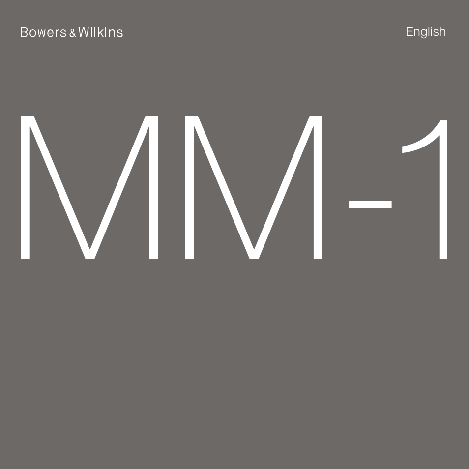 Bowers & Wilkins MM-1 User Manual | 6 pages