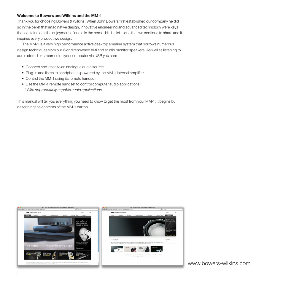 Bowers & Wilkins MM-1 User Manual | Page 2 / 6