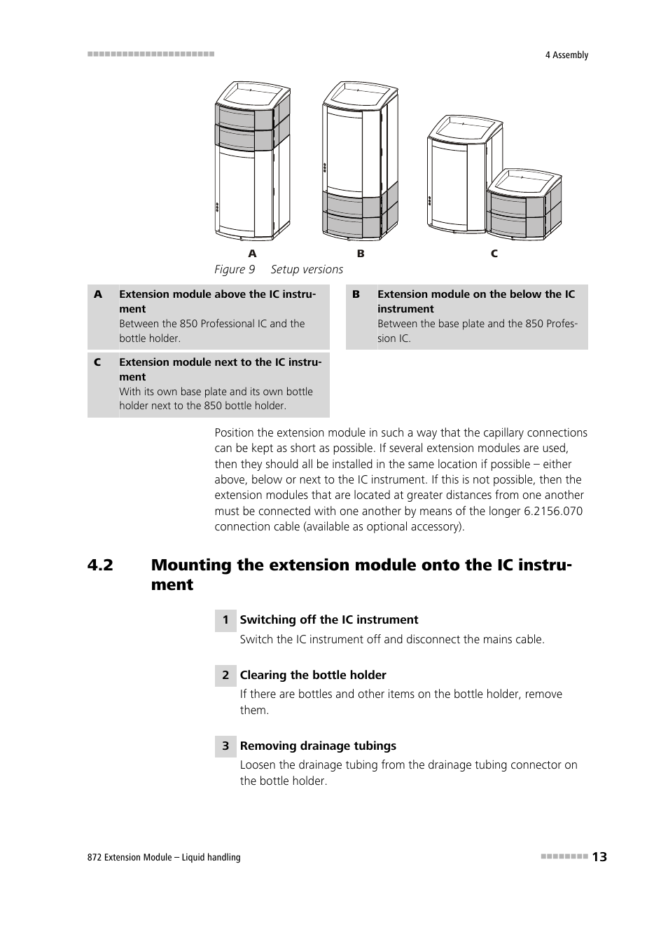 Figure 9, Setup versions | Metrohm 872 Extension Module Liquid handling User Manual | Page 21 / 64