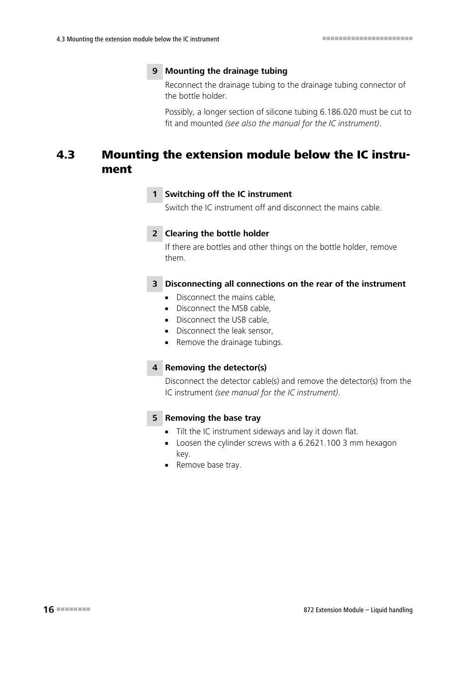 Metrohm 872 Extension Module Liquid handling User Manual | Page 24 / 64