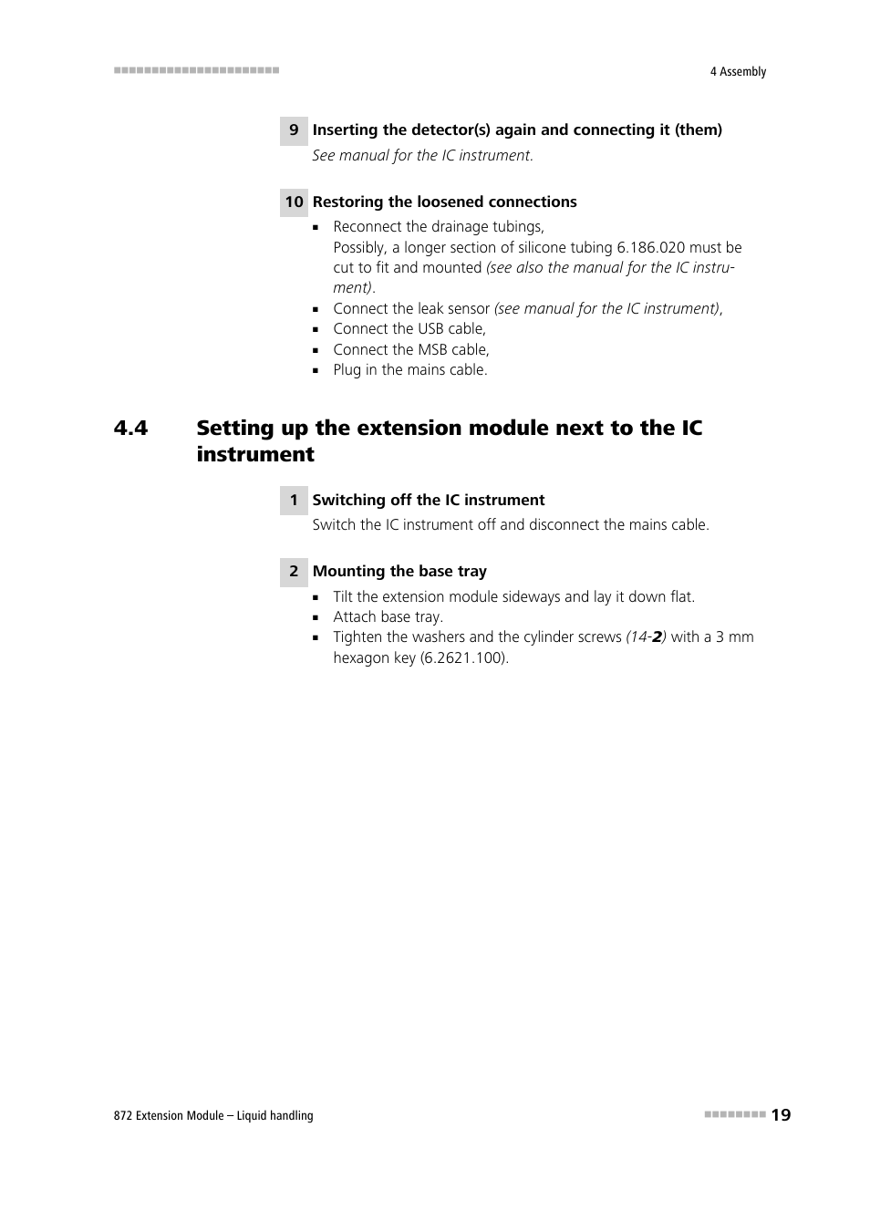 Metrohm 872 Extension Module Liquid handling User Manual | Page 27 / 64