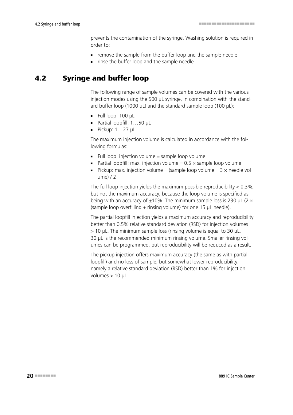 2 syringe and buffer loop, Syringe and buffer loop | Metrohm 889 IC Sample Center User Manual | Page 28 / 68