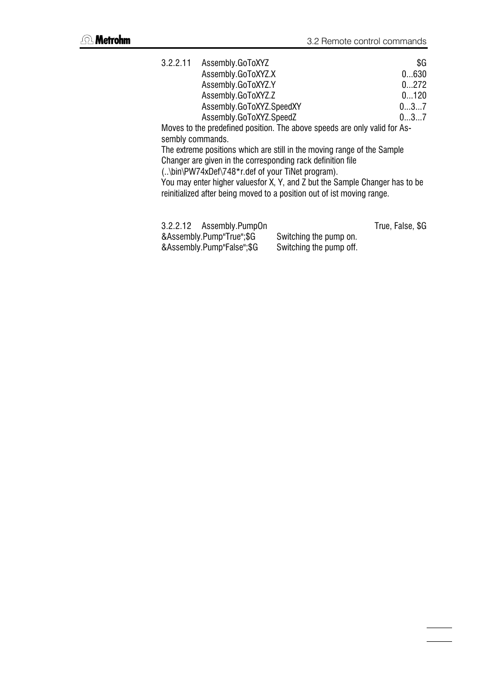 Metrohm 748 DH Sample Changer User Manual | Page 17 / 32