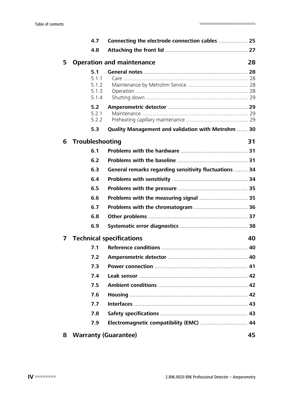 Metrohm 896 Professional Detector – Amperometry User Manual | Page 6 / 62