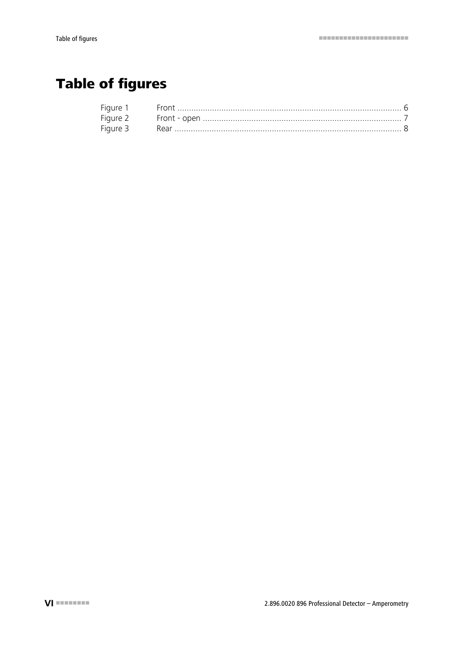 Table of figures | Metrohm 896 Professional Detector – Amperometry User Manual | Page 8 / 62
