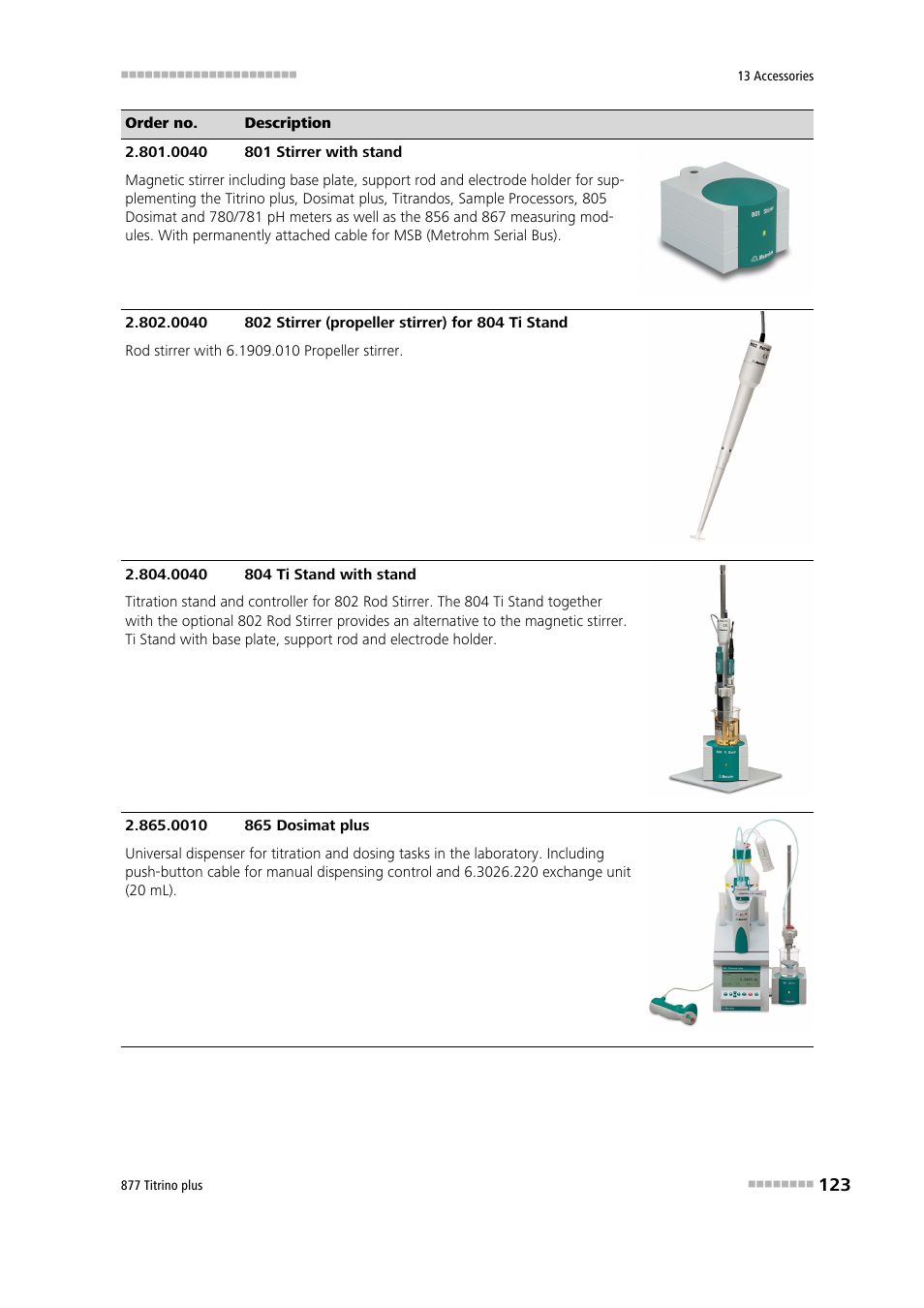 Metrohm 877 Titrino plus User Manual | Page 133 / 139