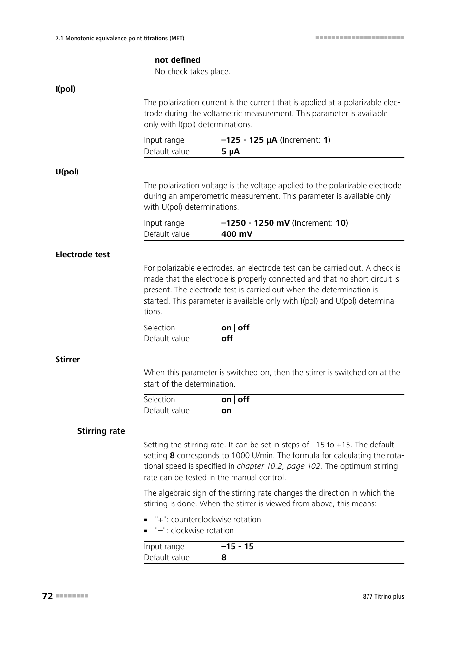 Metrohm 877 Titrino plus User Manual | Page 82 / 139