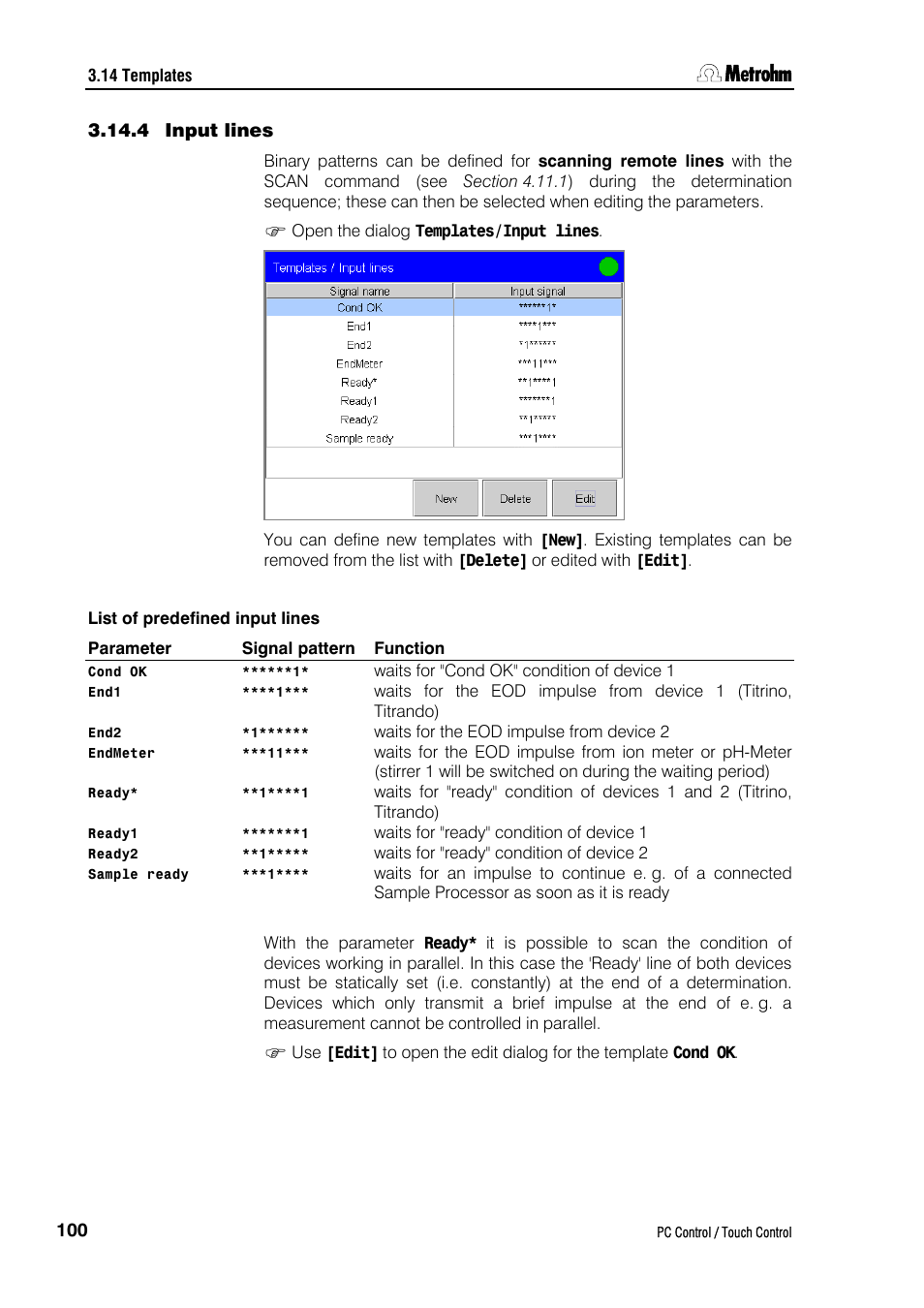 4 input lines | Metrohm 840 PC Control 5.0 / Touch Control User Manual | Page 112 / 351