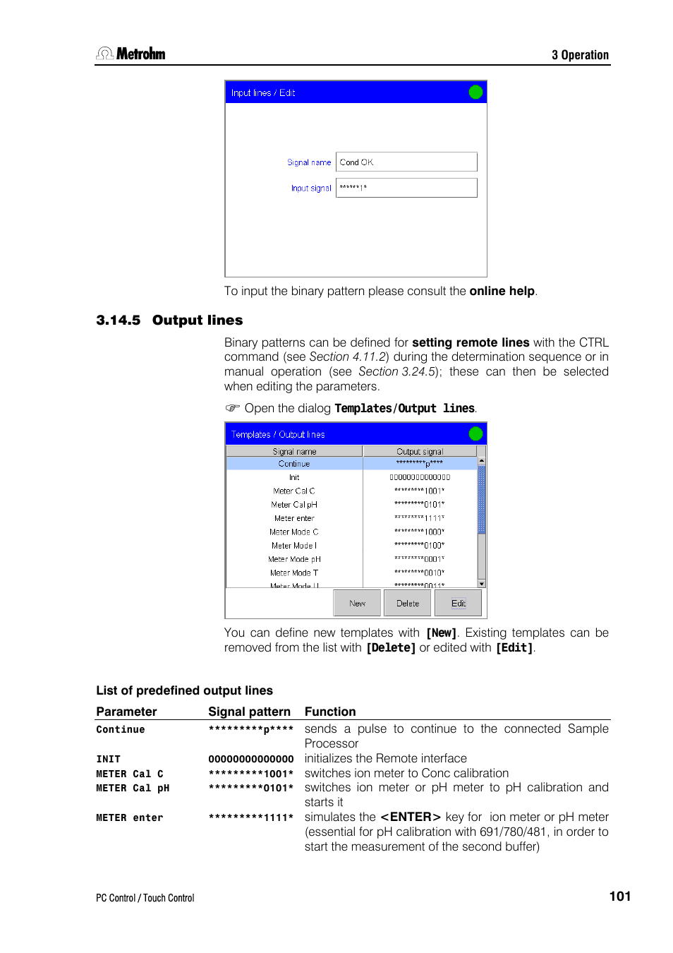 5 output lines | Metrohm 840 PC Control 5.0 / Touch Control User Manual | Page 113 / 351