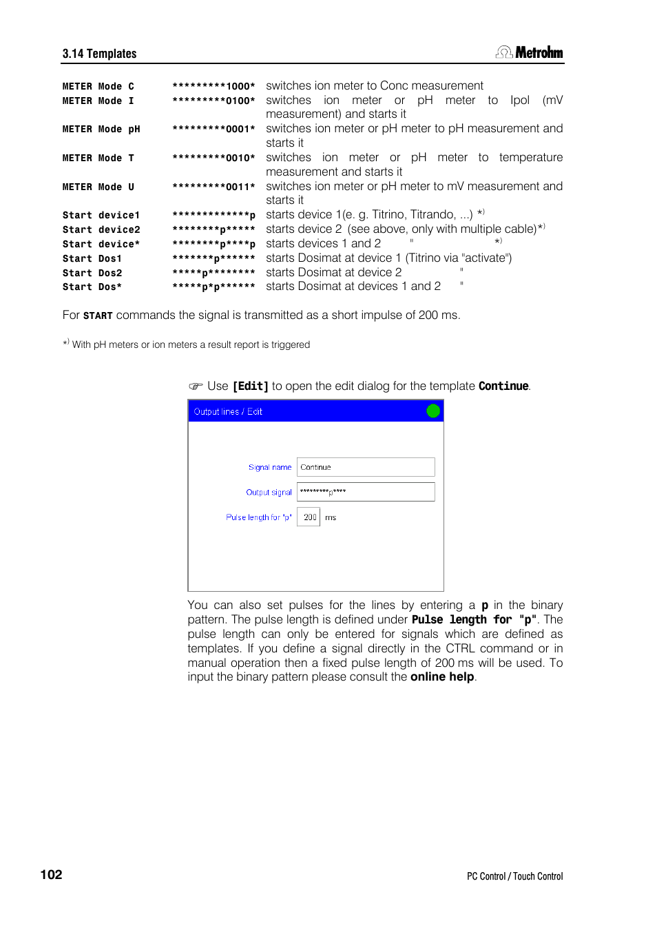Metrohm 840 PC Control 5.0 / Touch Control User Manual | Page 114 / 351