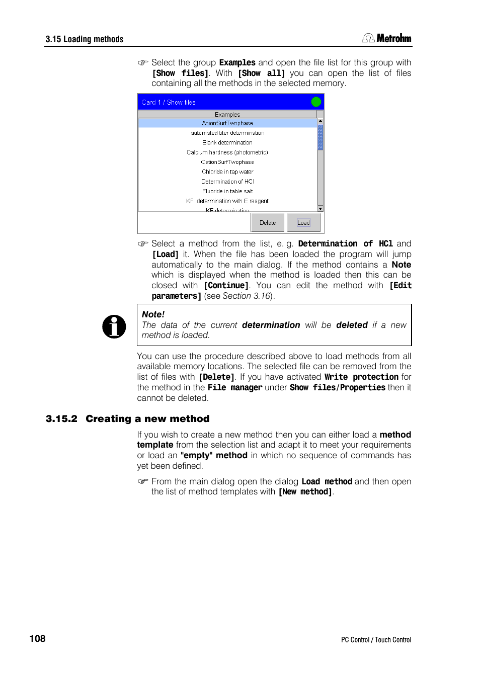 2 creating a new method | Metrohm 840 PC Control 5.0 / Touch Control User Manual | Page 120 / 351