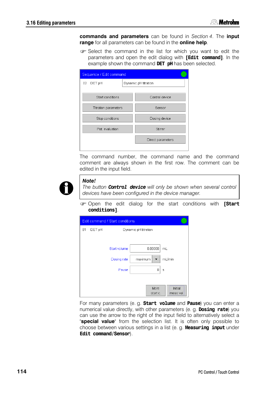 Metrohm 840 PC Control 5.0 / Touch Control User Manual | Page 126 / 351