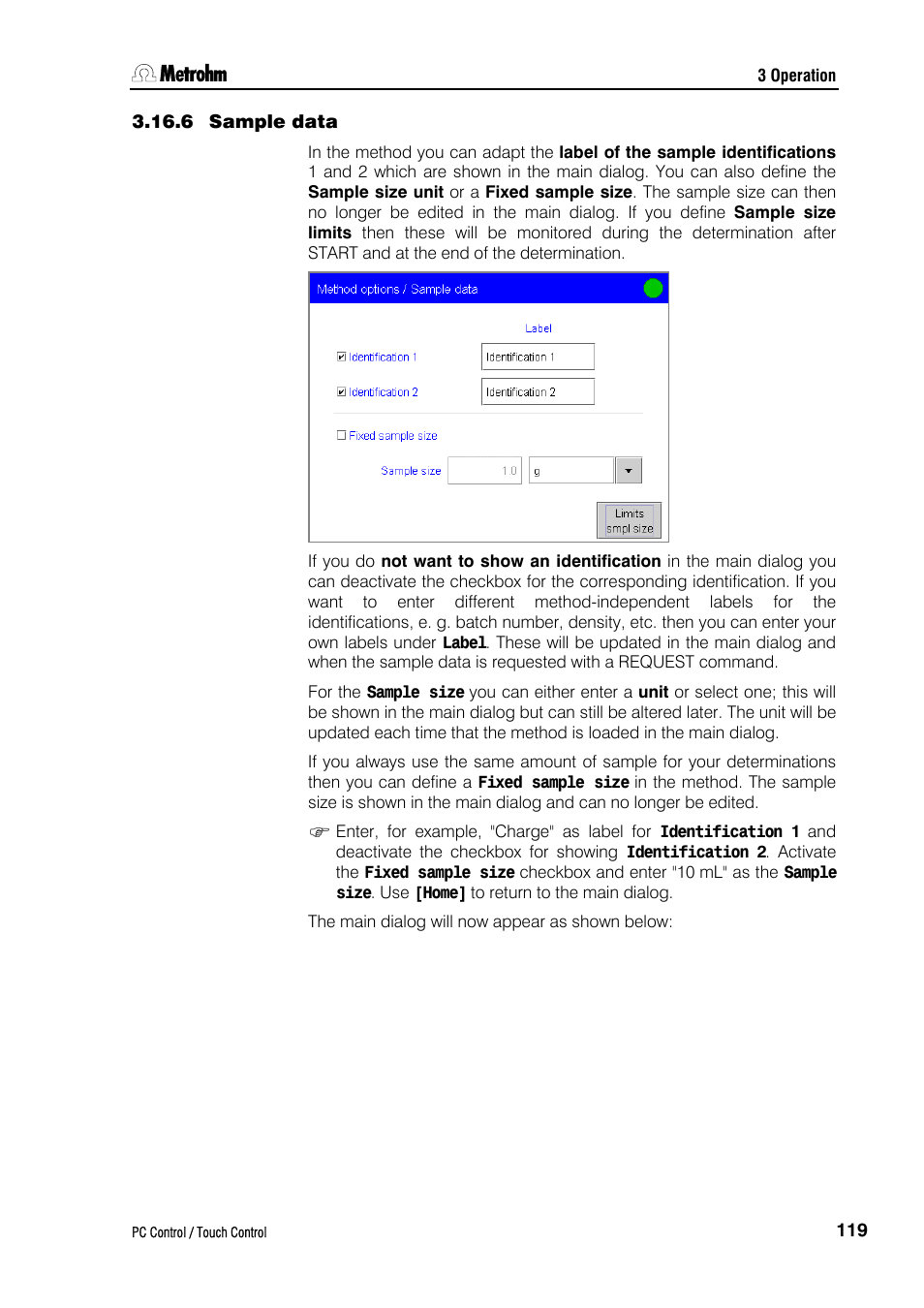 6 sample data | Metrohm 840 PC Control 5.0 / Touch Control User Manual | Page 131 / 351