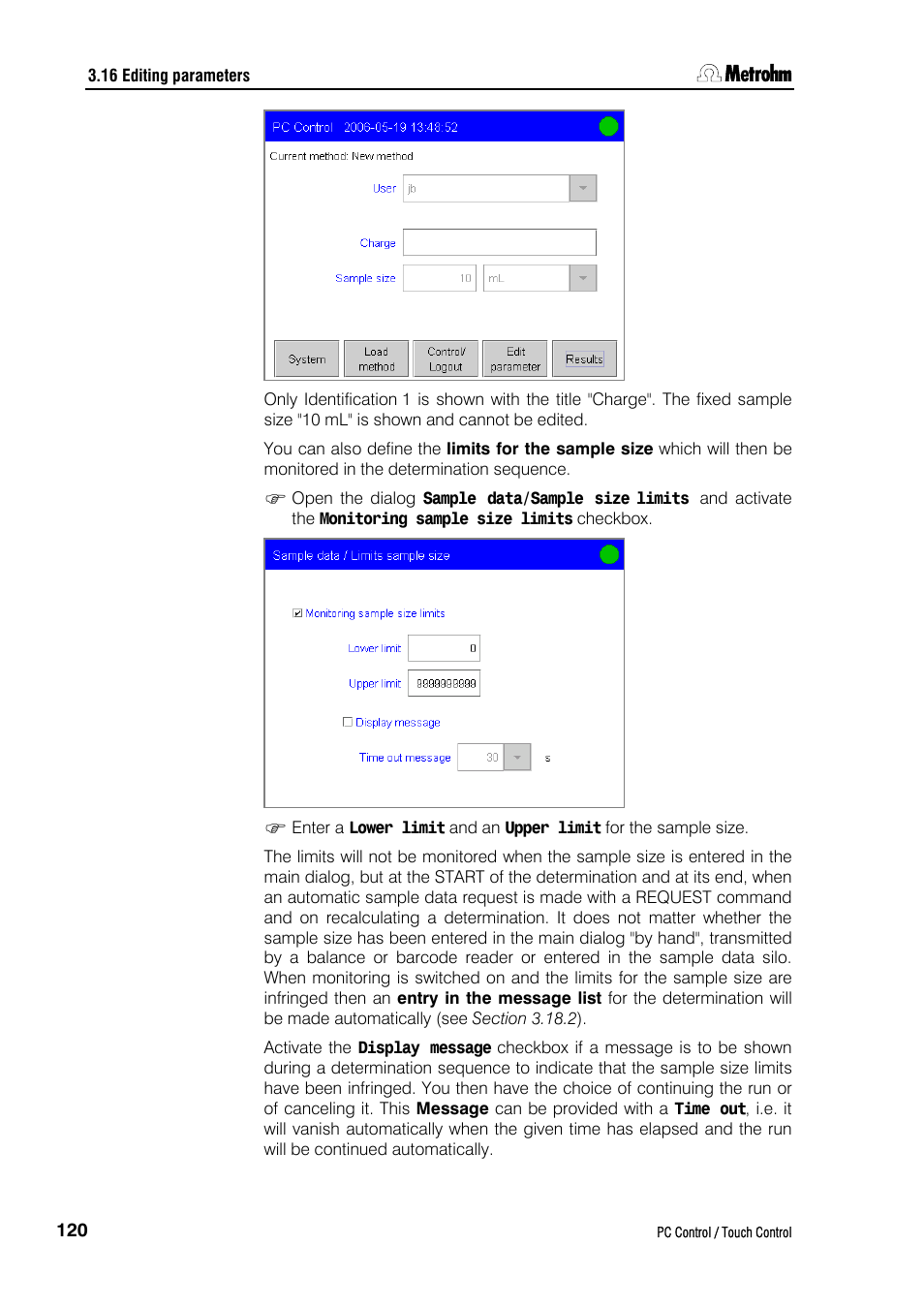 Metrohm 840 PC Control 5.0 / Touch Control User Manual | Page 132 / 351