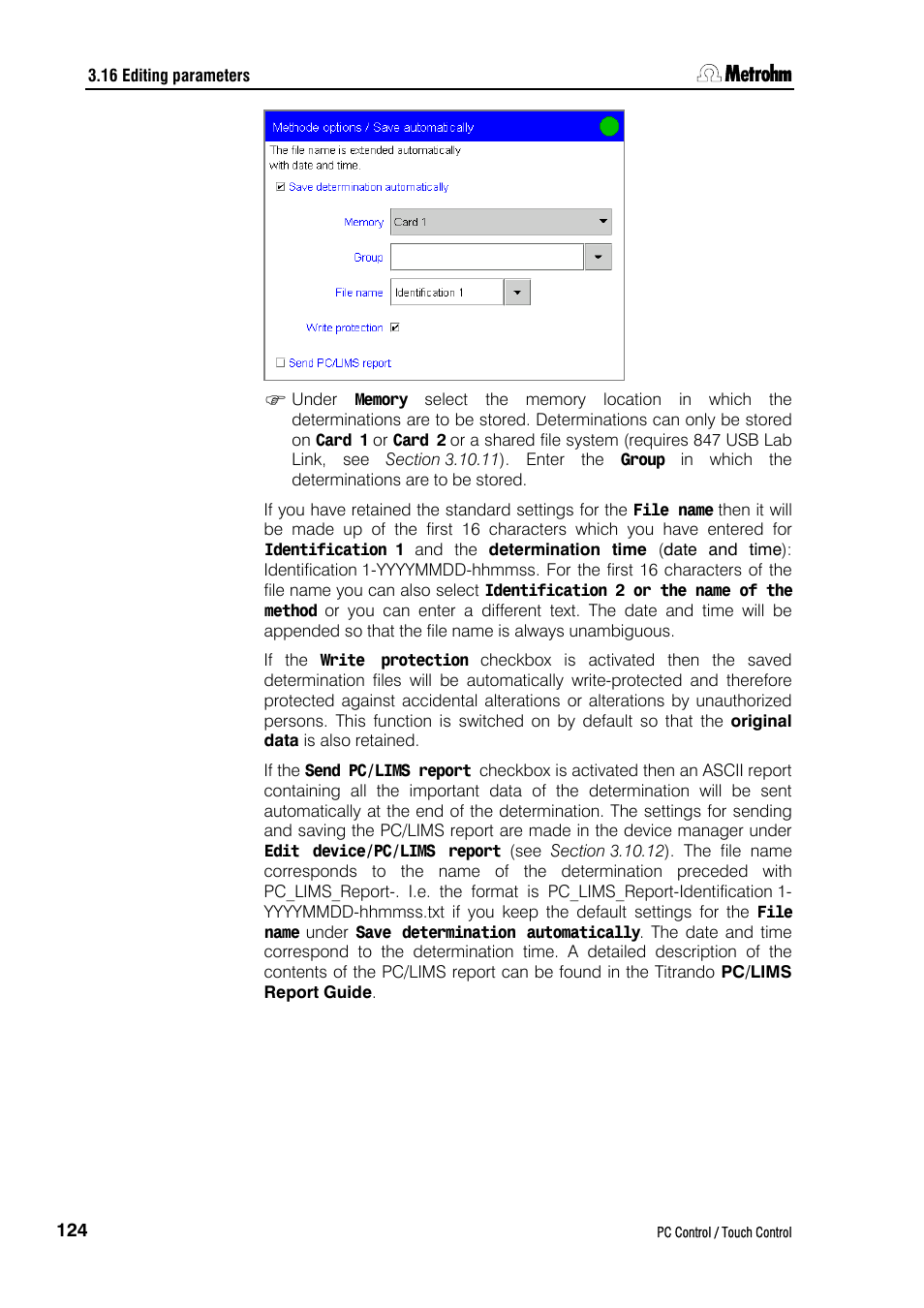 Metrohm 840 PC Control 5.0 / Touch Control User Manual | Page 136 / 351
