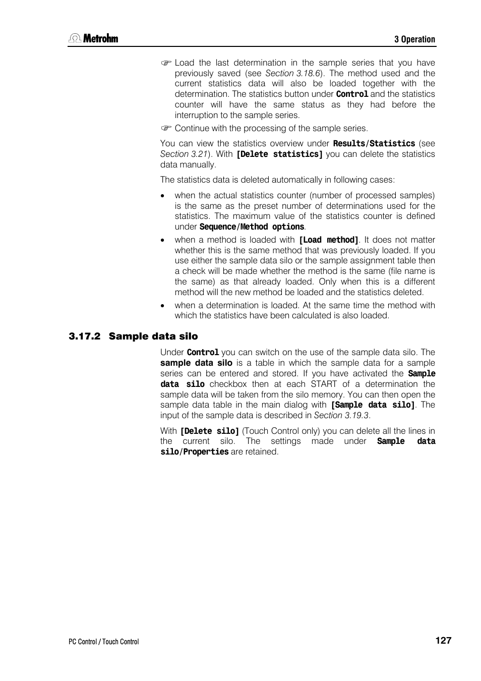 2 sample data silo | Metrohm 840 PC Control 5.0 / Touch Control User Manual | Page 139 / 351